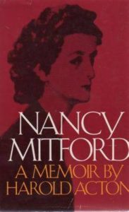 Nancy Mitford by Harold Acton, 1975 Harper & Row hardcover