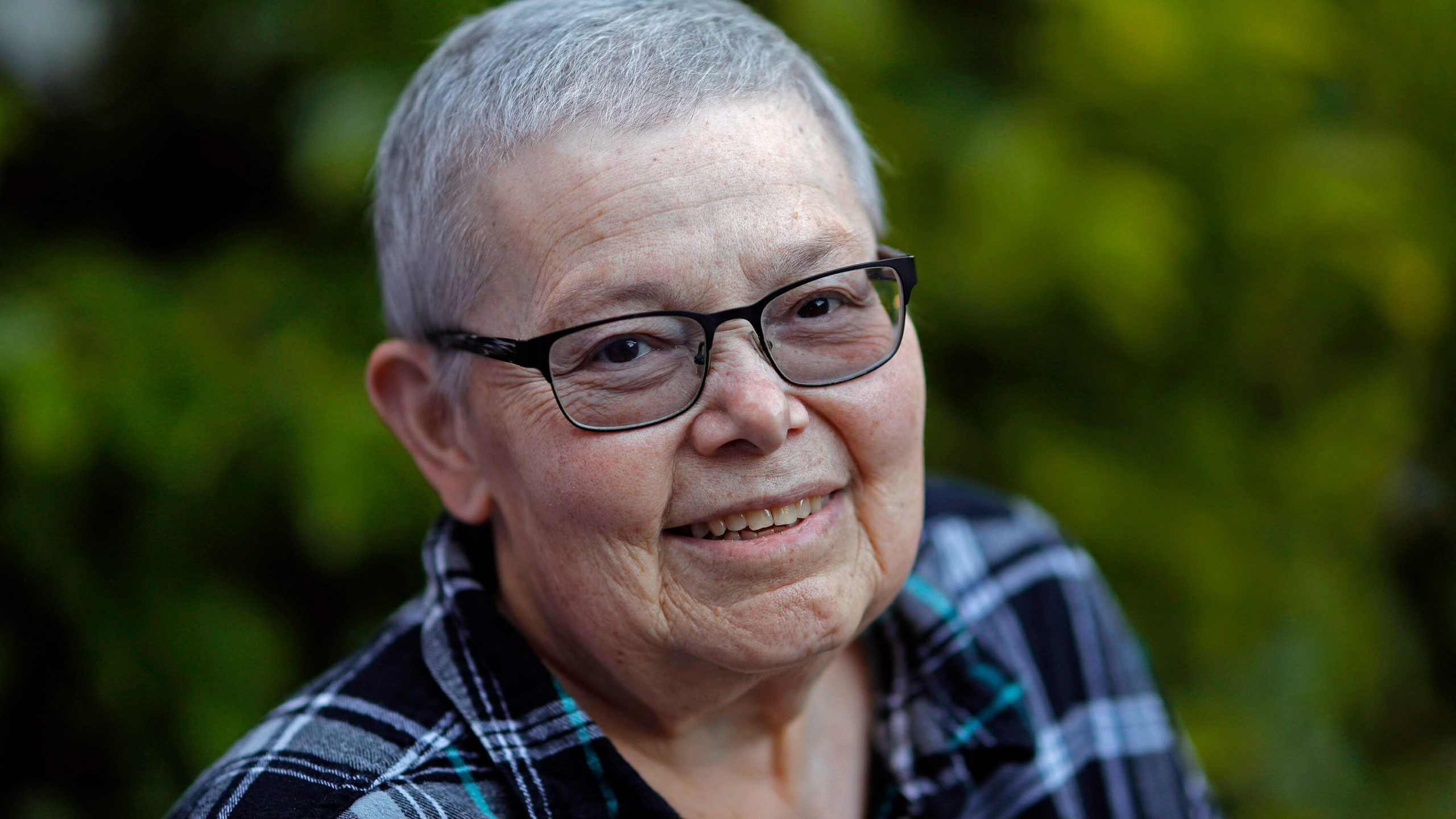 Photograph of author and activist Elana Dykewomon